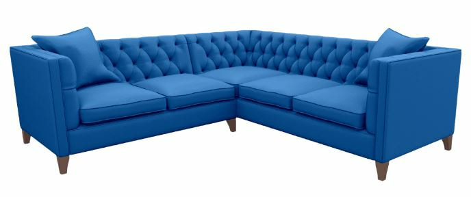 Blue Haresfield corner sofa by Sofas and Stuff
