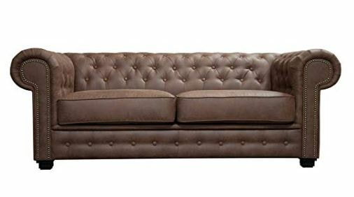 Chesterfield Chesterfield 3+2 Seater Sofa Set Venus Brown Faux Leather 