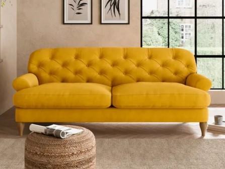 Gold coloured Dunelm sofa